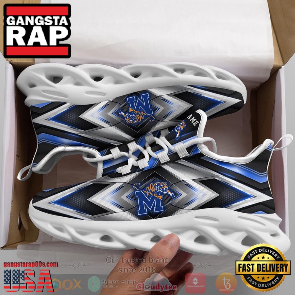 NCAA Memphis Tigers Football Team Custom Name Clunky Unique Design Max Soul Shoes Running Sneakers