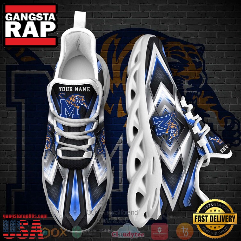 NCAA Memphis Tigers Football Team Custom Name Clunky Unique Design Max Soul Shoes Running Sneakers