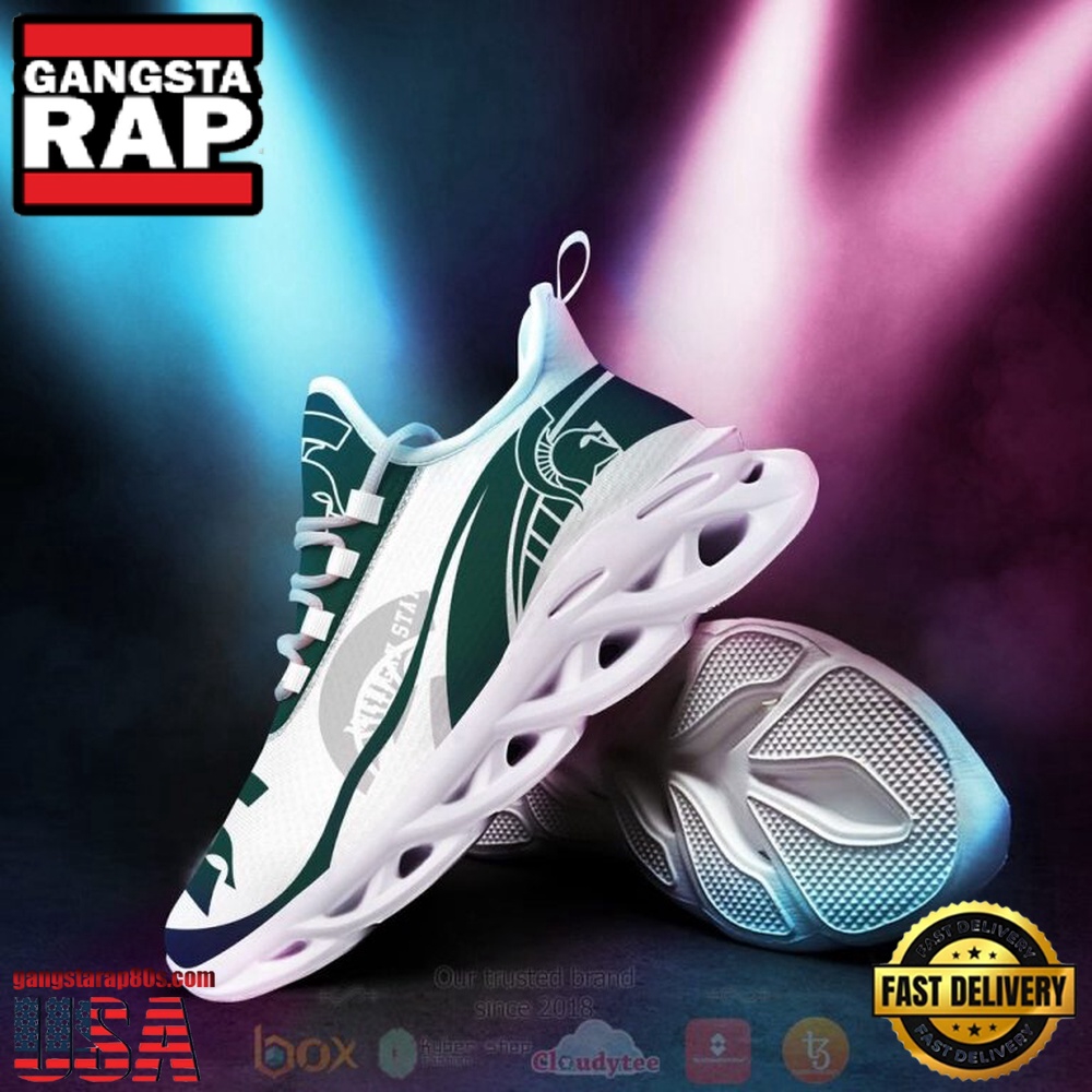 NCAA Michigan State Spartans Football Clunky Unique Design Max Soul Shoes Running Sneakers NCAA Michigan State Spartans Football Clunky Unique Design Max Soul Shoes Running Sneakers
