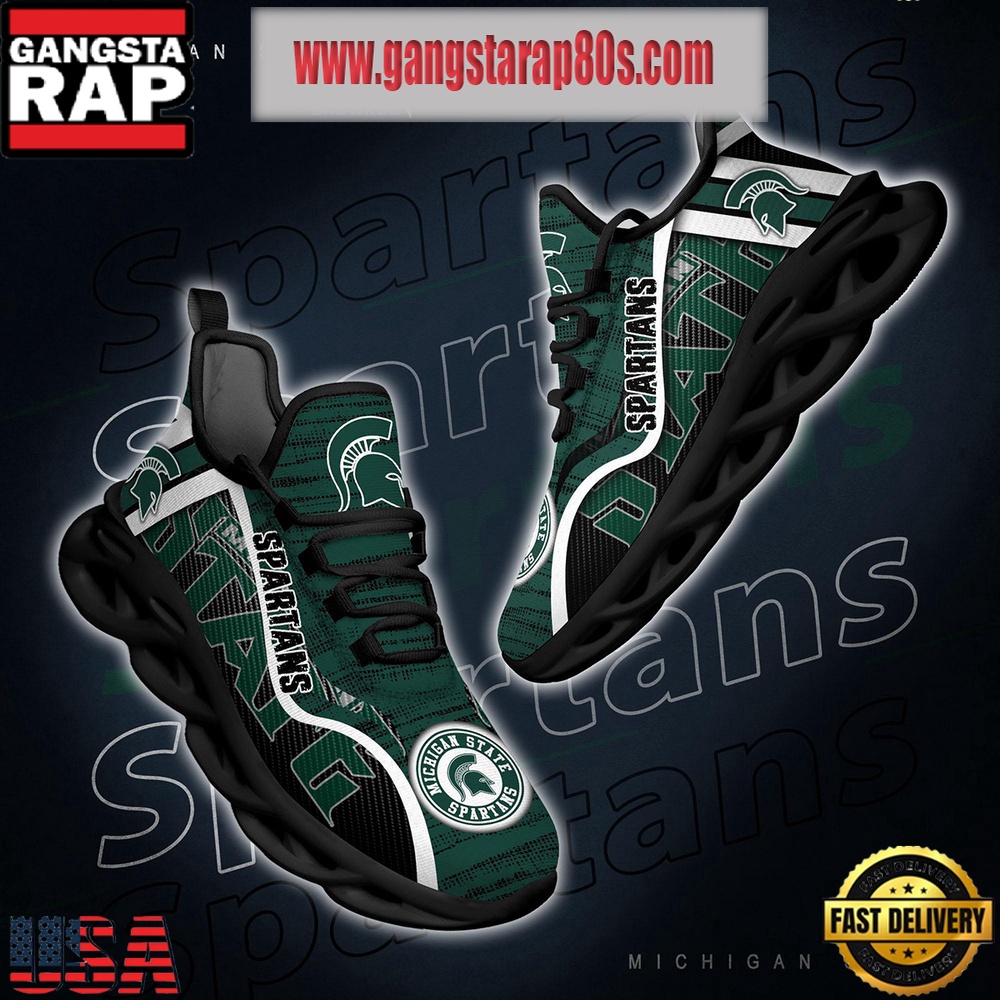 NCAA Michigan State Spartans New Design Max Soul Shoes Running Sneakers NCAA Michigan State Spartans New Design Max Soul Shoes Running Sneakers