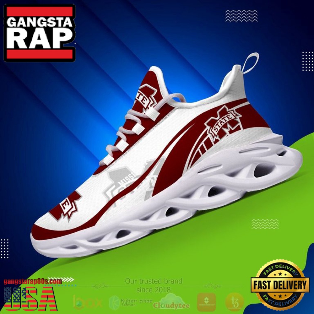 NCAA Mississippi State Bulldogs Football Clunky Unique Design Max Soul Shoes Running Sneakers