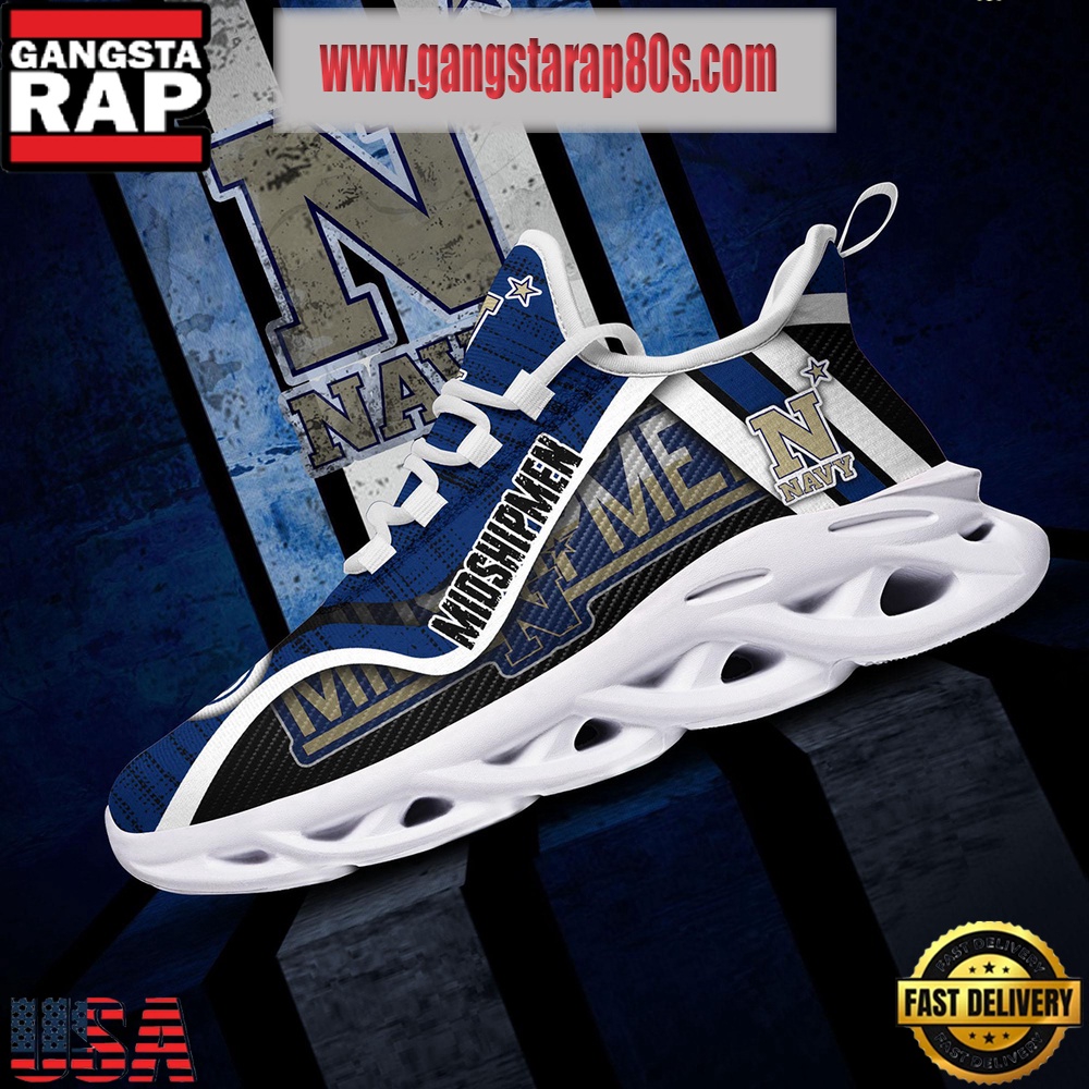 NCAA Navy Midshipmen New Design Max Soul Shoes Running Sneakers NCAA Navy Midshipmen New Design Max Soul Shoes Running Sneakers