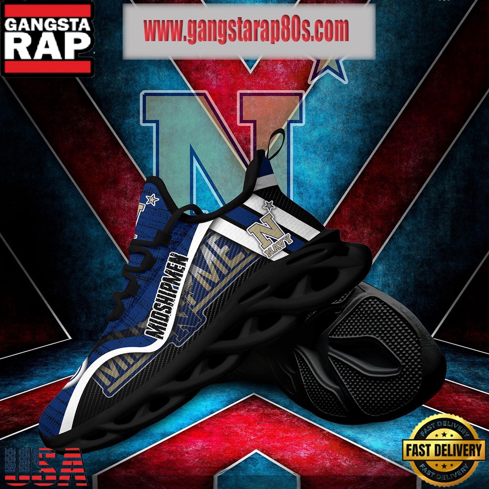 NCAA Navy Midshipmen New Design Max Soul Shoes Running Sneakers NCAA Navy Midshipmen New Design Max Soul Shoes Running Sneakers