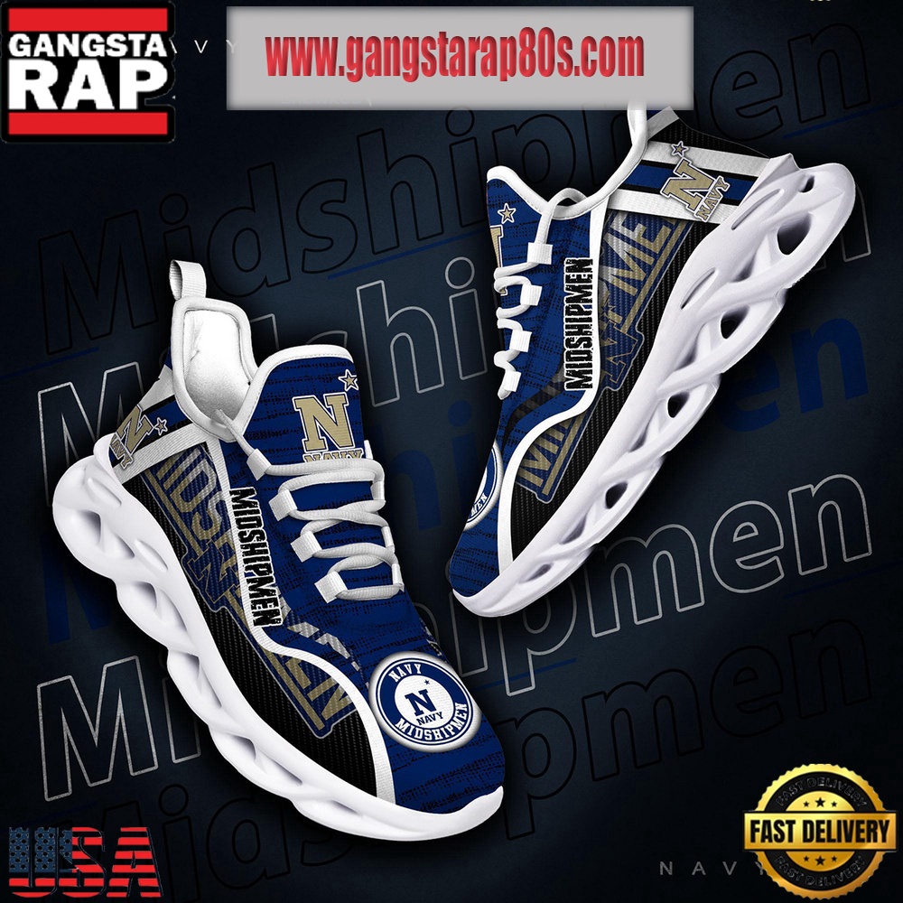 NCAA Navy Midshipmen New Design Max Soul Shoes Running Sneakers NCAA Navy Midshipmen New Design Max Soul Shoes Running Sneakers