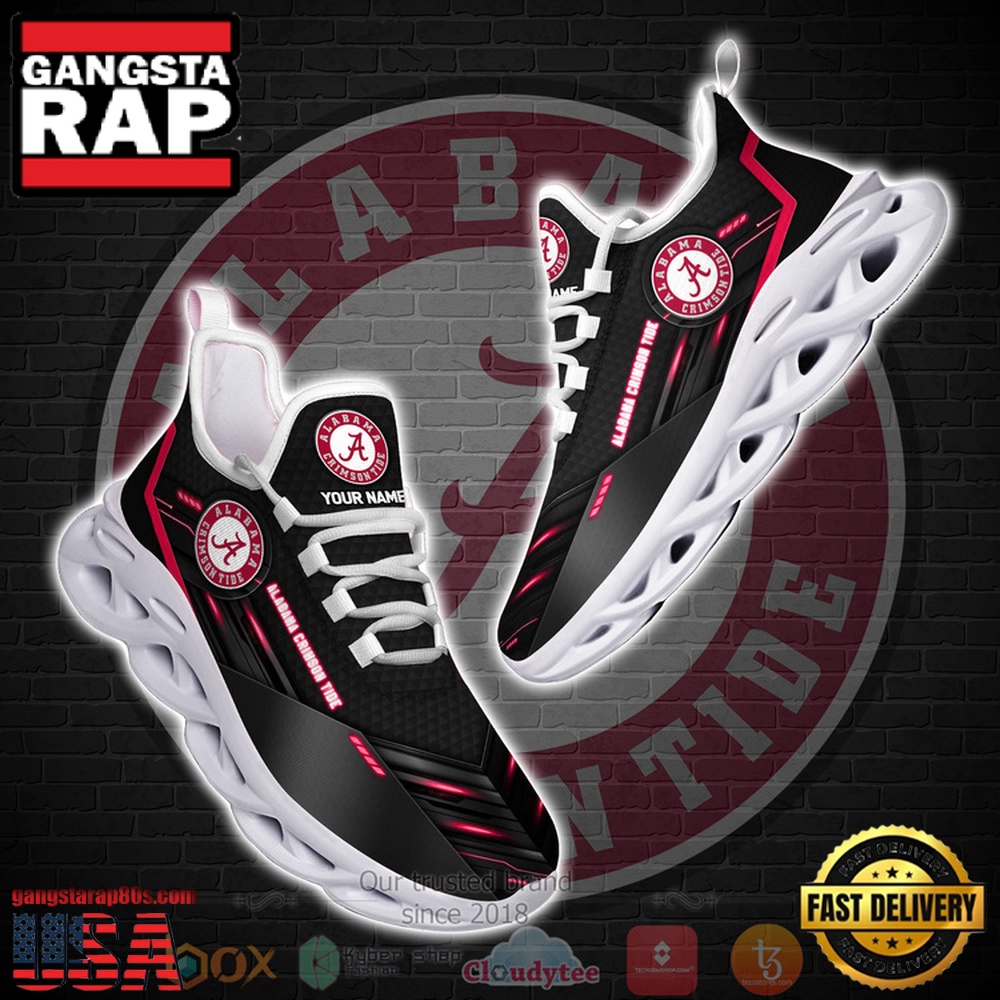 NCAA Ncaa Alabama Crimson Tide Custom Name Clunky Unique Design Max Soul Shoes Running Sneakers NCAA Ncaa Alabama Crimson Tide Custom Name Clunky Unique Design Max Soul Shoes Running Sneakers