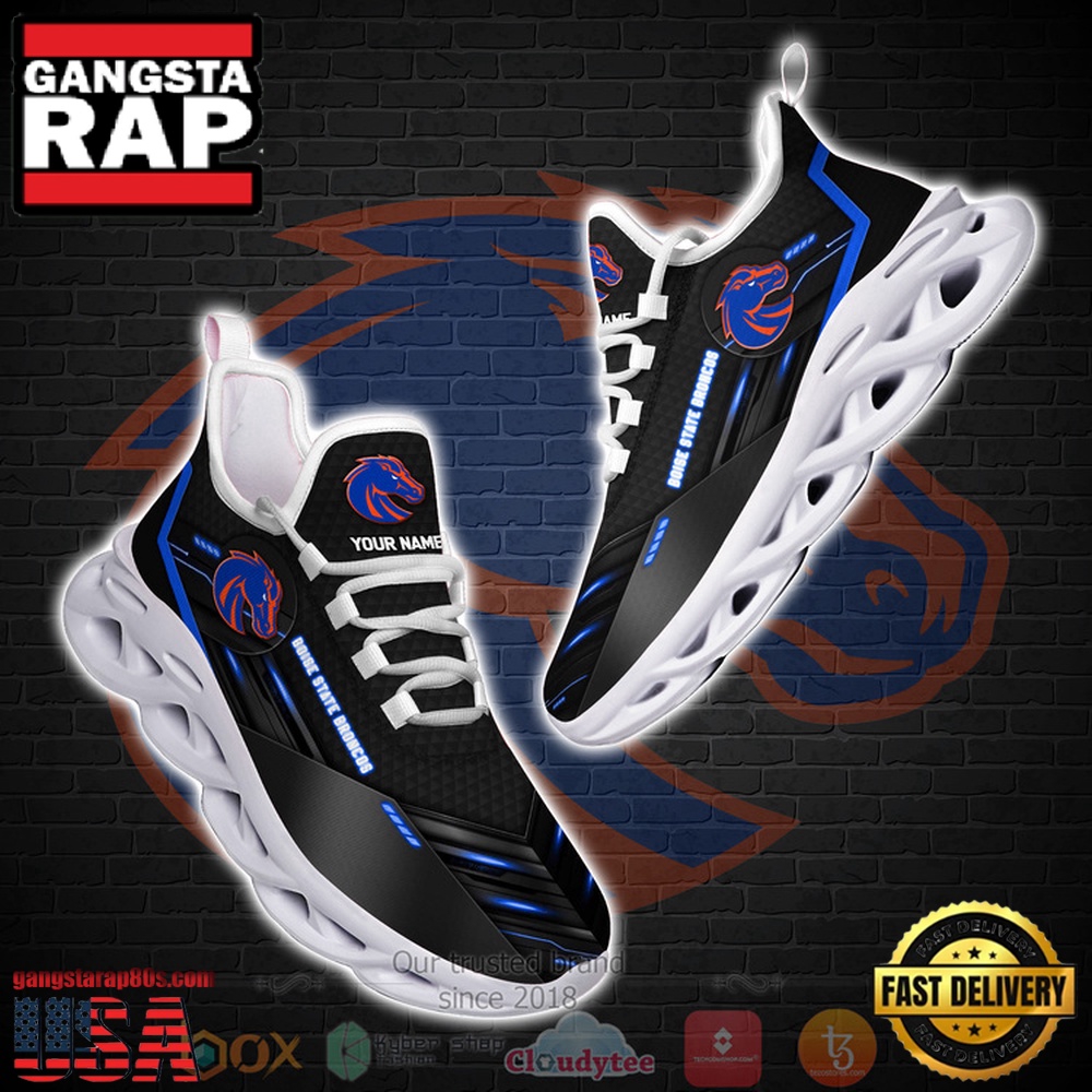 NCAA Ncaa Boise State Broncos Custom Name Clunky Unique Design Max Soul Shoes Running Sneakers