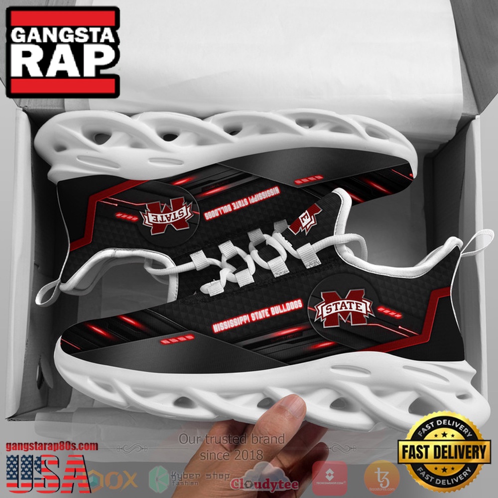NCAA Ncaa Mississippi State Bulldogs Custom Name Clunky Unique Design Max Soul Shoes Running Sneakers