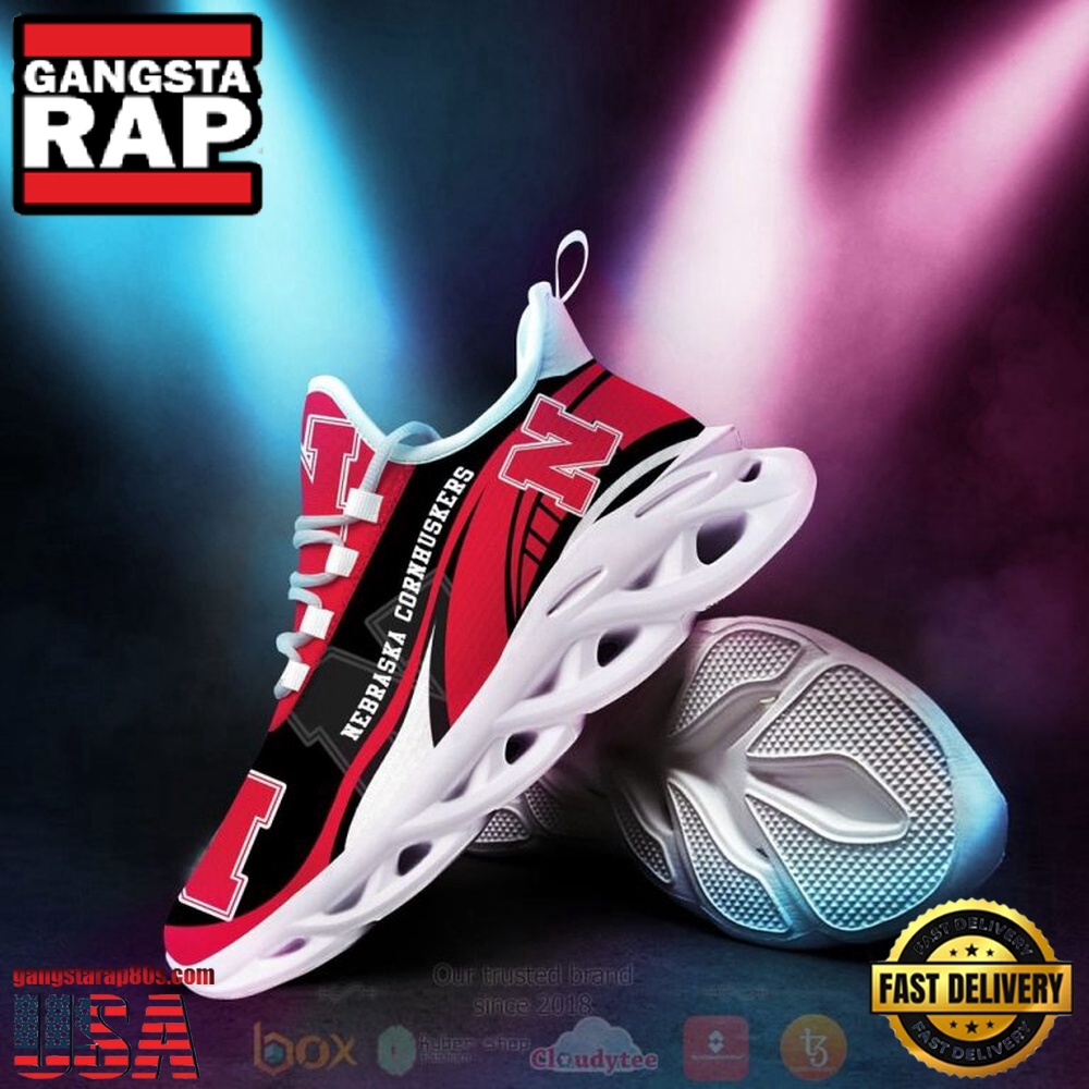 NCAA Nebraska Cornhuskers Football Clunky Unique Design Max Soul Shoes Running Sneakers NCAA Nebraska Cornhuskers Football Clunky Unique Design Max Soul Shoes Running Sneakers