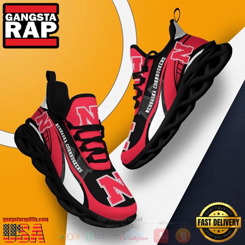 NCAA Nebraska Cornhuskers Football Clunky Unique Design Max Soul Shoes Running Sneakers NCAA Nebraska Cornhuskers Football Clunky Unique Design Max Soul Shoes Running Sneakers