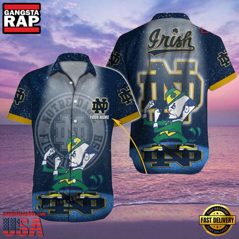 NCAA Notre Dame Fighting Irish Hawaiian Shirt Print Custom Name Cheap Hawaiian Shirt.jpgGroup