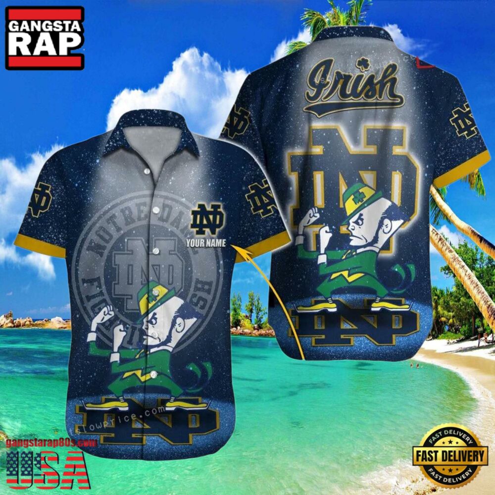 NCAA Notre Dame Fighting Irish Hawaiian Shirt Print Custom Name Cheap Hawaiian Shirt.jpgGroup
