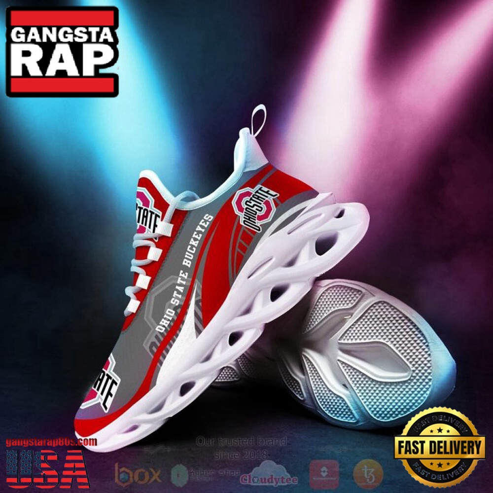 NCAA Ohio State Buckeyes Football Clunky Unique Design Max Soul Shoes Running Sneakers NCAA Ohio State Buckeyes Football Clunky Unique Design Max Soul Shoes Running Sneakers