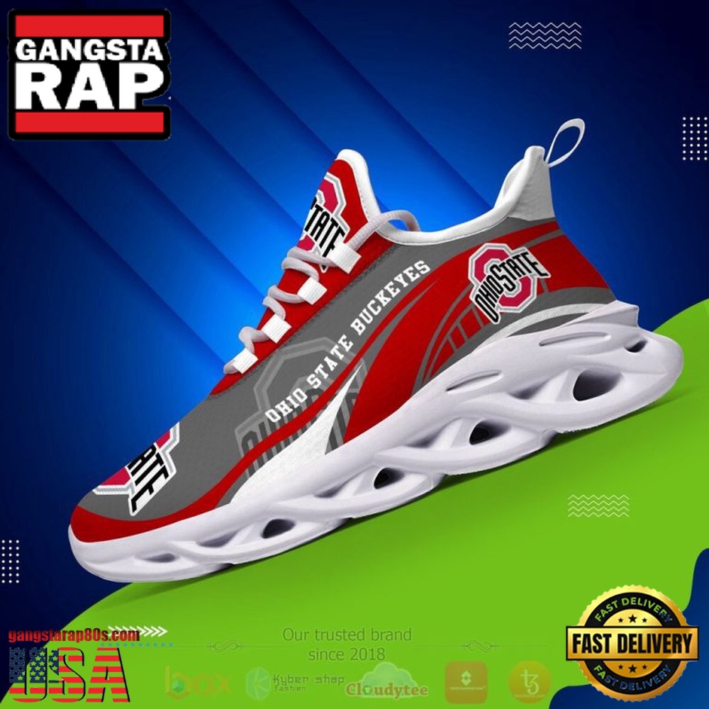 NCAA Ohio State Buckeyes Football Clunky Unique Design Max Soul Shoes Running Sneakers NCAA Ohio State Buckeyes Football Clunky Unique Design Max Soul Shoes Running Sneakers