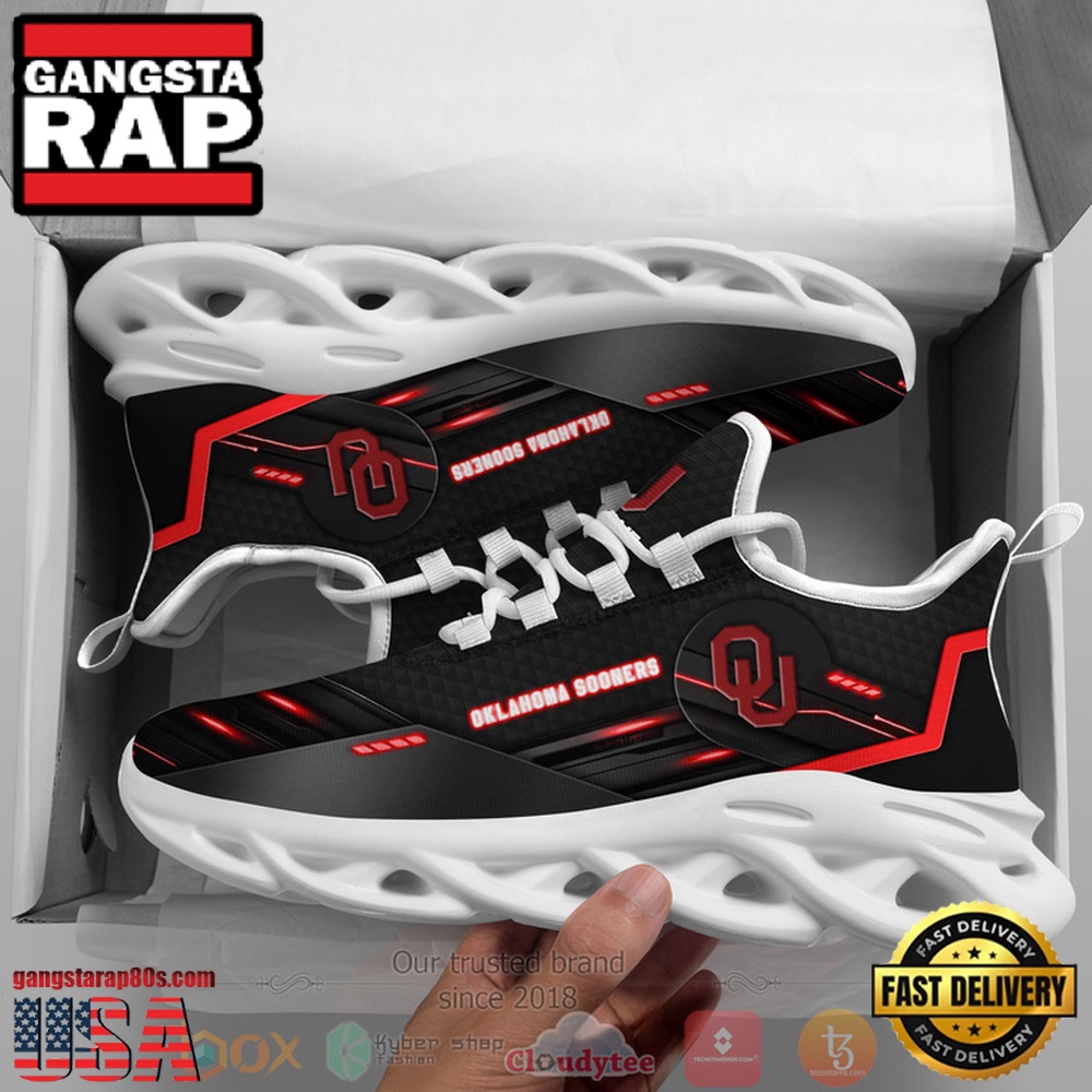 NCAA Oklahoma Sooners Custom Name Clunky Unique Design Max Soul Shoes Running Sneakers NCAA Oklahoma Sooners Custom Name Clunky Unique Design Max Soul Shoes Running Sneakers