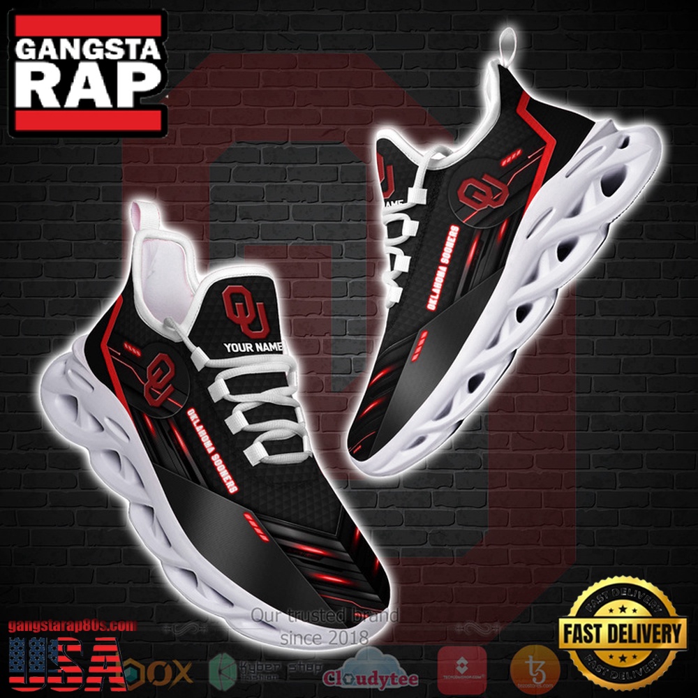 NCAA Oklahoma Sooners Custom Name Clunky Unique Design Max Soul Shoes Running Sneakers NCAA Oklahoma Sooners Custom Name Clunky Unique Design Max Soul Shoes Running Sneakers