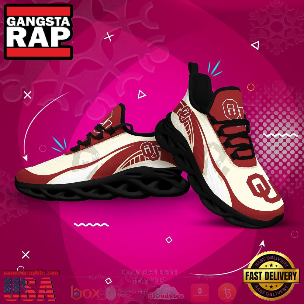 NCAA Oklahoma Sooners Football Clunky Unique Design Max Soul Shoes Running Sneakers NCAA Oklahoma Sooners Football Clunky Unique Design Max Soul Shoes Running Sneakers