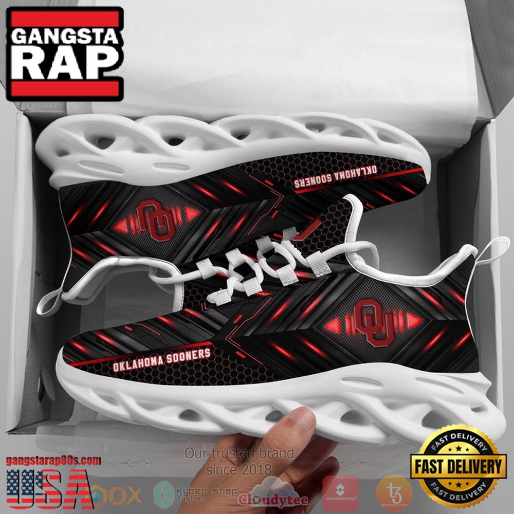 NCAA Oklahoma Sooners Ncaa Custom Name Clunky Unique Design Max Soul Shoes Running Sneakers