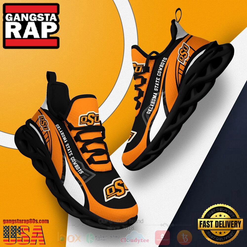 NCAA Oklahoma State Cowboys Football Clunky Unique Design Max Soul Shoes Running Sneakers