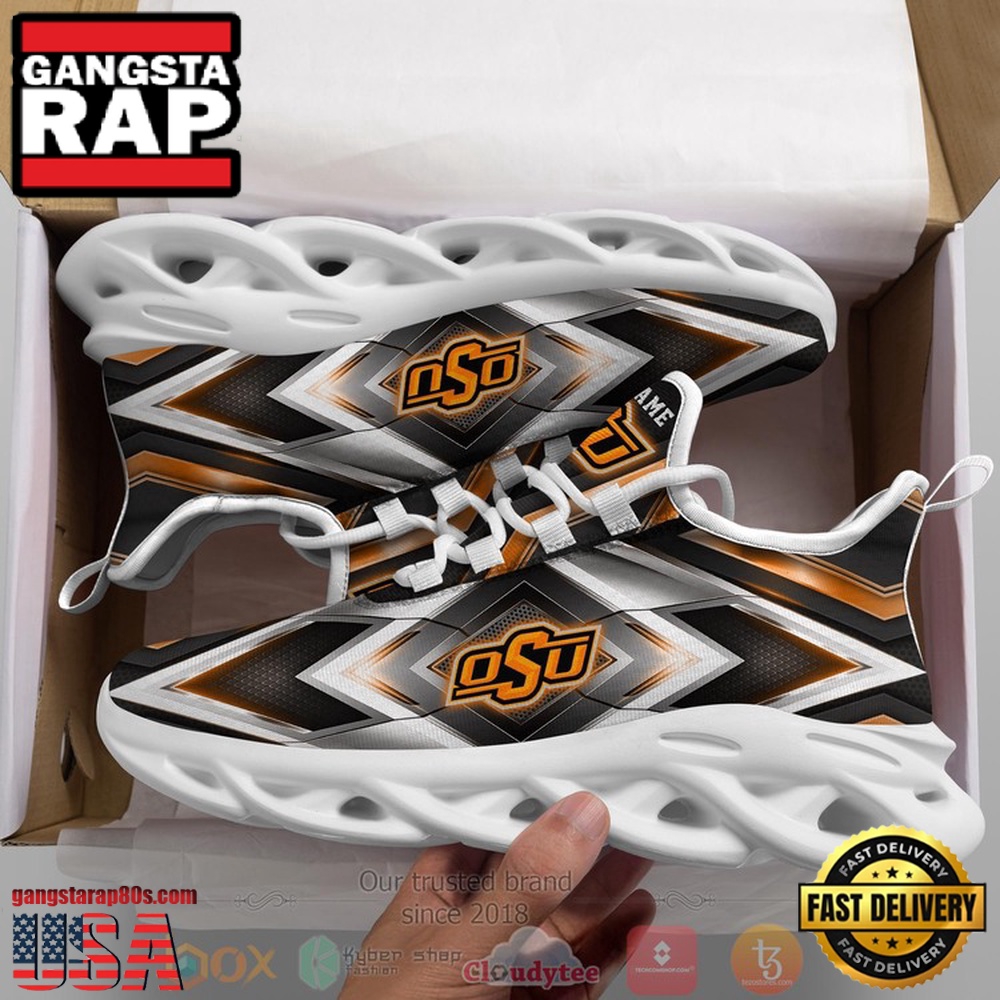 NCAA Oklahoma State Cowboys Football Team Custom Name Clunky Unique Design Max Soul Shoes Running Sneakers