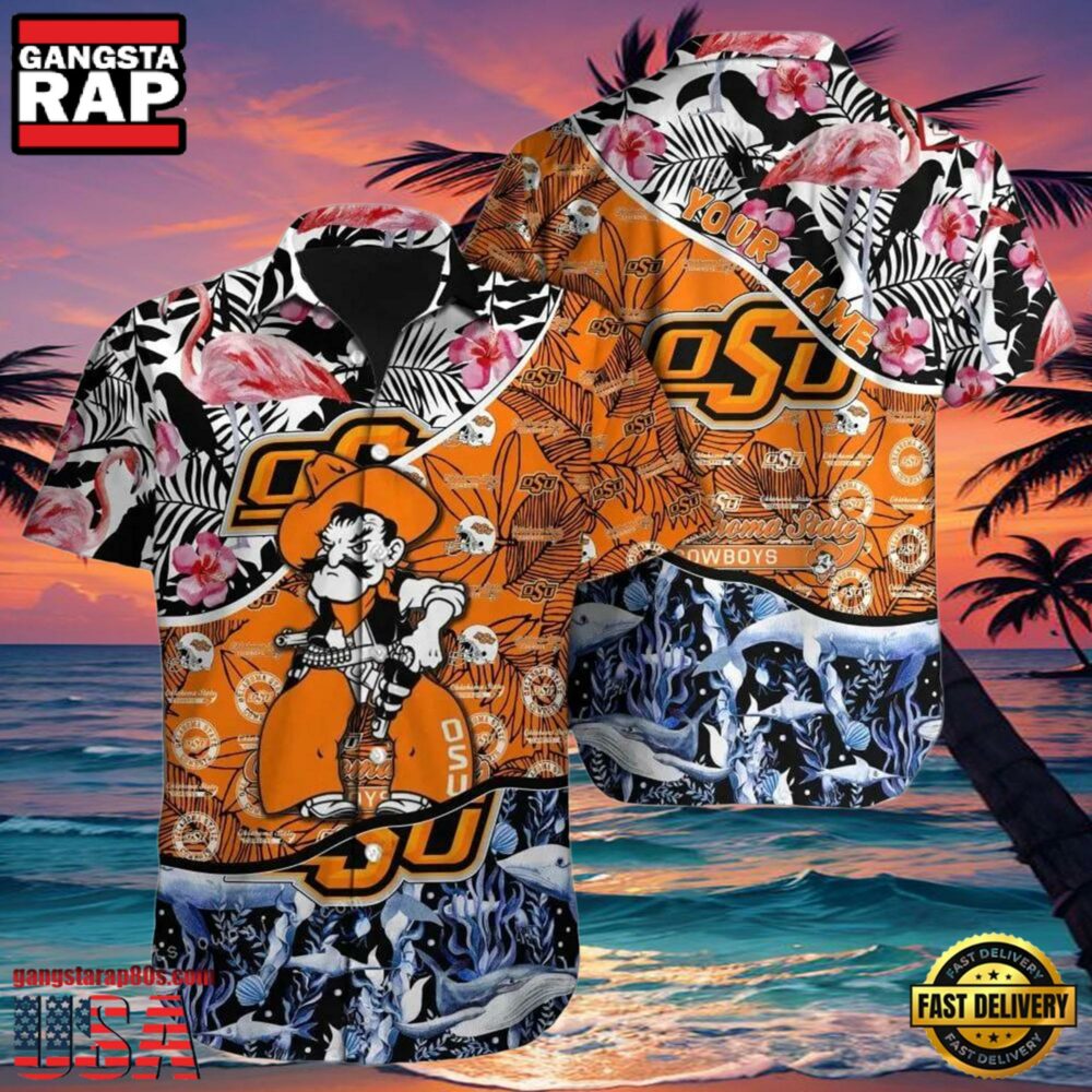 NCAA Oklahoma State Cowboys Hawaiian Shirt Print Custom Name Aloha Hawaiian Shirt NCAA Oklahoma State Cowboys Hawaiian Shirt Print Custom Name Aloha Hawaiian Shirt
