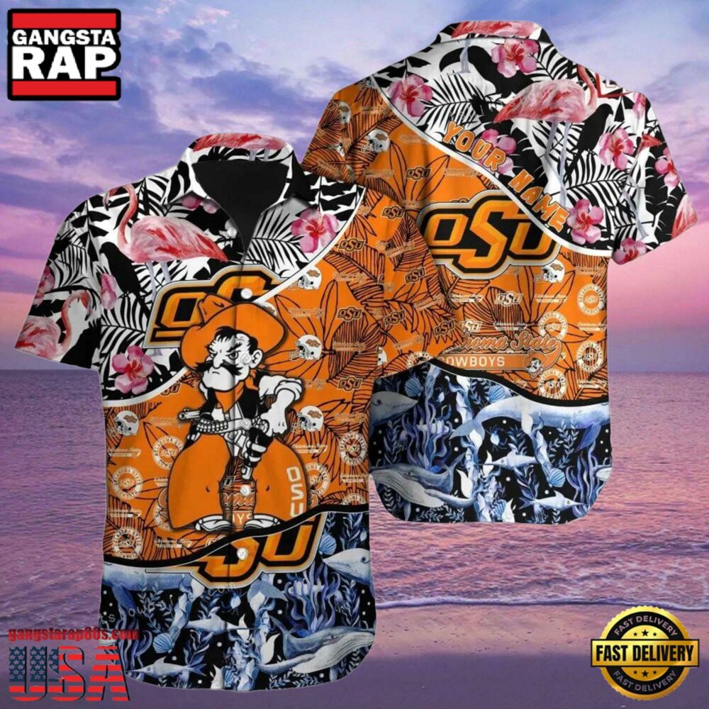 NCAA Oklahoma State Cowboys Hawaiian Shirt Print Custom Name Aloha Hawaiian Shirt.jpgGroup