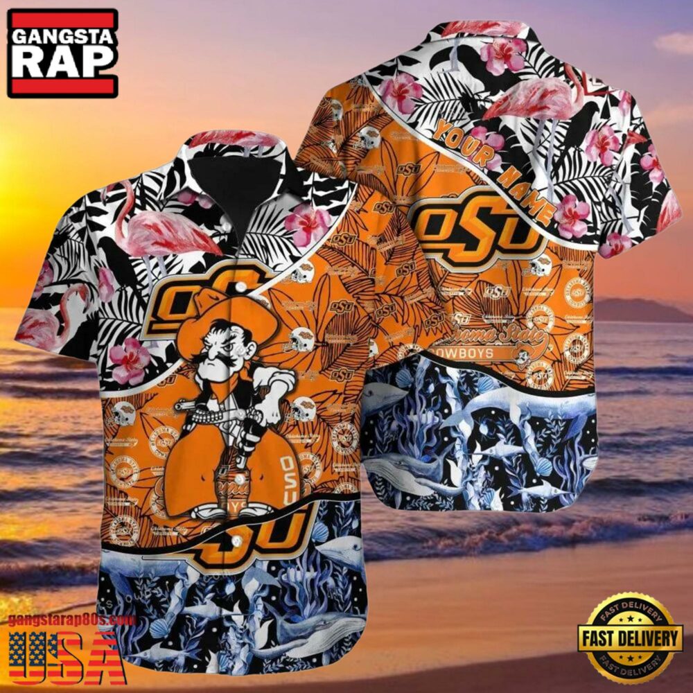 NCAA Oklahoma State Cowboys Hawaiian Shirt Print Custom Name Aloha Hawaiian Shirt NCAA Oklahoma State Cowboys Hawaiian Shirt Print Custom Name Aloha Hawaiian Shirt