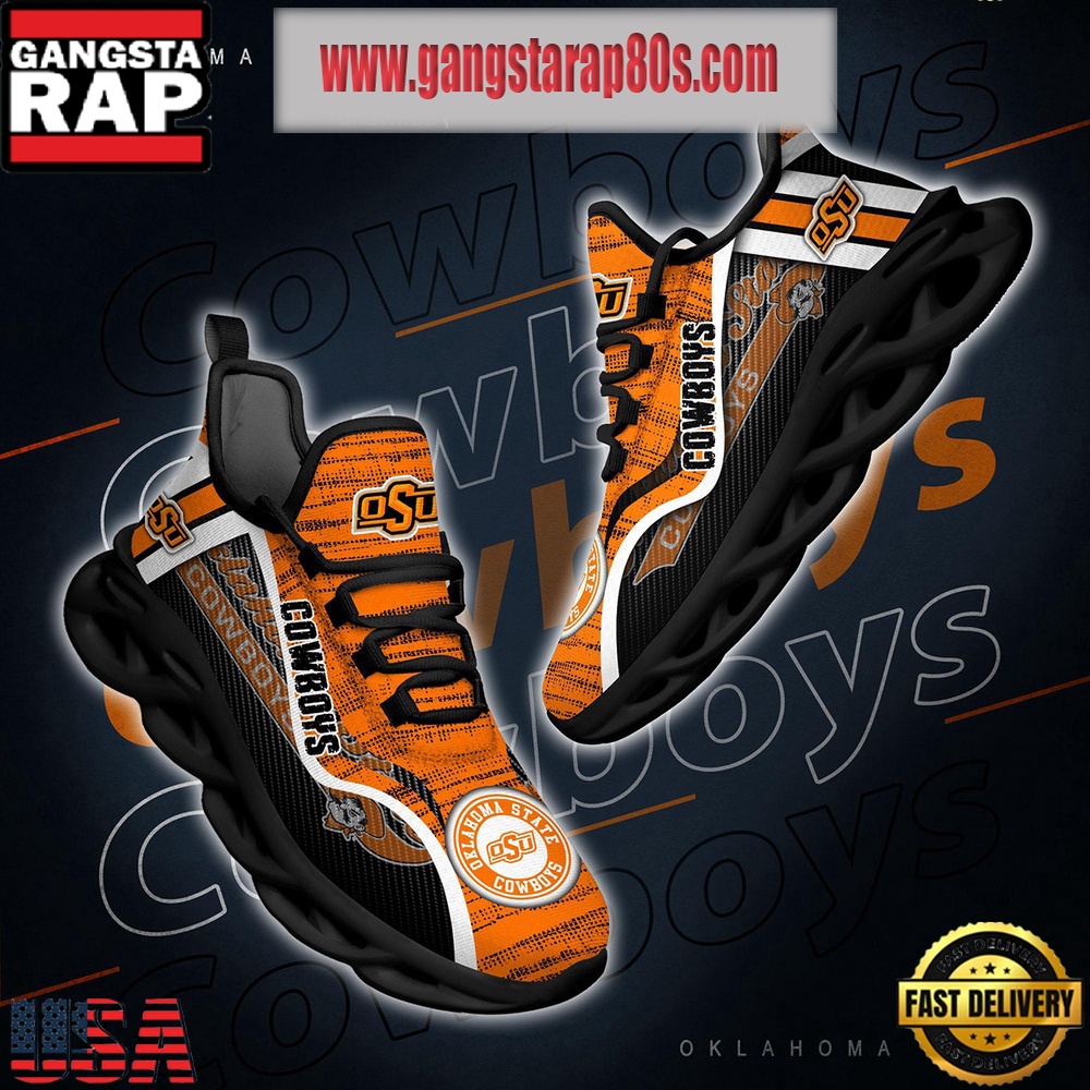 NCAA Oklahoma State Cowboys New Design Max Soul Shoes Running Sneakers NCAA Oklahoma State Cowboys New Design Max Soul Shoes Running Sneakers
