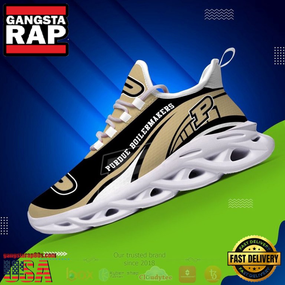 NCAA Purdue Boilermakers Football Clunky Unique Design Max Soul Shoes Running Sneakers