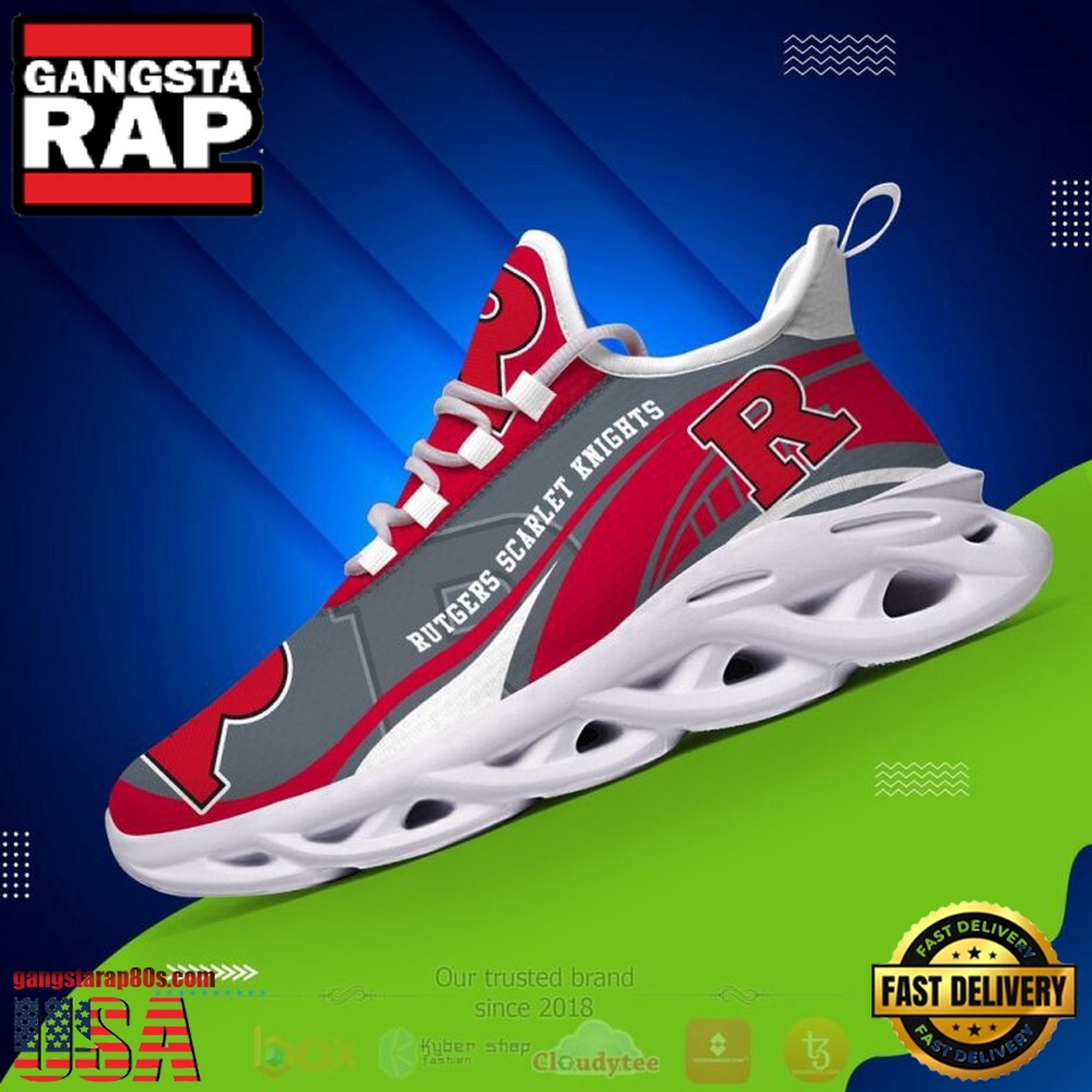 NCAA Rutgers Scarlet Knights Football Clunky Unique Design Max Soul Shoes Running Sneakers NCAA Rutgers Scarlet Knights Football Clunky Unique Design Max Soul Shoes Running Sneakers