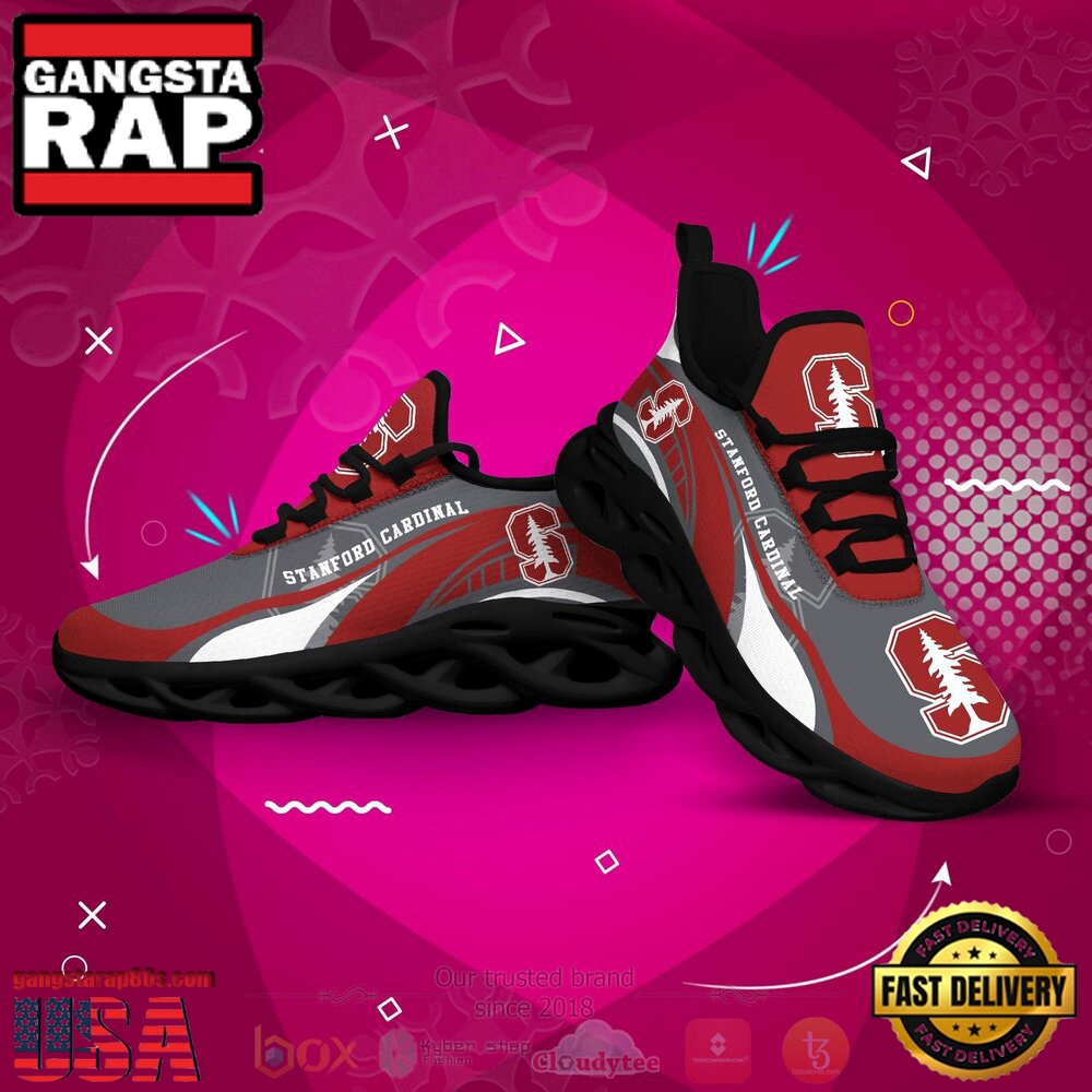 NCAA Stanford Cardinal Football Clunky Unique Design Max Soul Shoes Running Sneakers