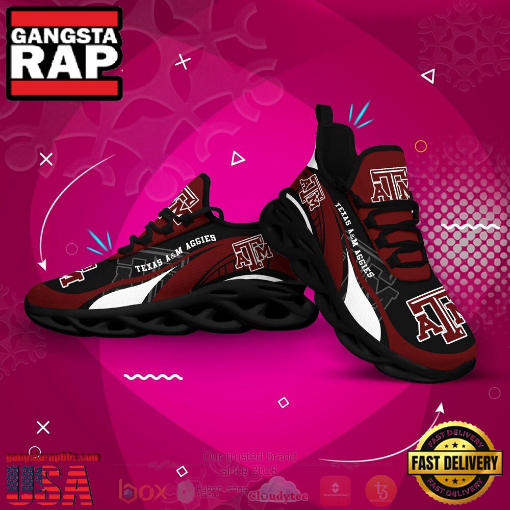 NCAA Texas A&M Aggies Football Clunky Unique Design Max Soul Shoes Running Sneakers
