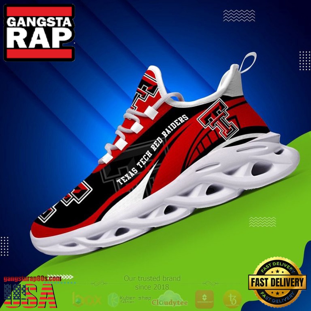 NCAA Texas Tech Red Raiders Football Clunky Unique Design Max Soul Shoes Running Sneakers