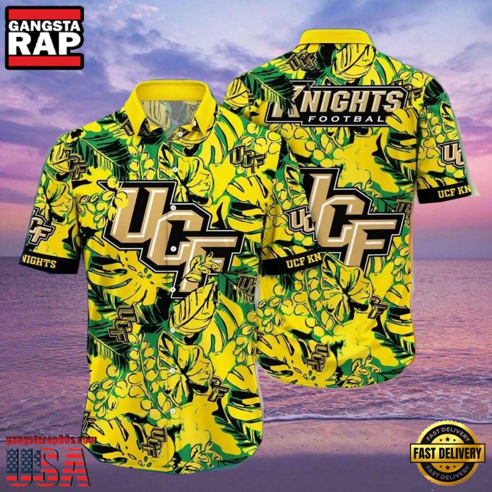 NCAA Ucf Knights Flower Hawaiian Shirt 3D Shirt, Ucf Knights Father's Day Gifts