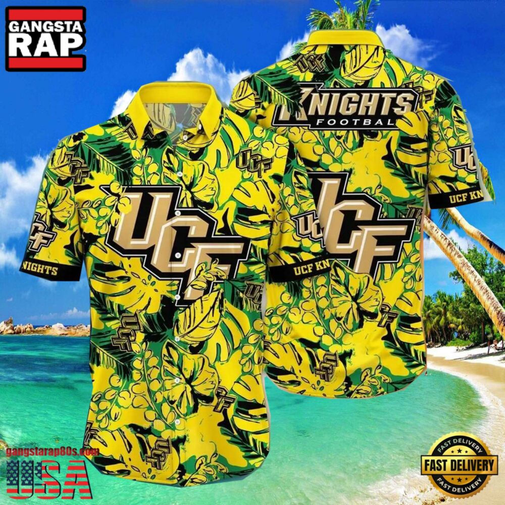 NCAA Ucf Knights Flower Hawaiian Shirt 3D Shirt, Ucf Knights Father's Day Gifts