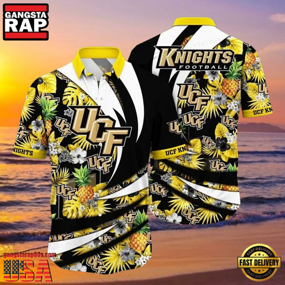 NCAA Ucf Knights Flower Hawaiian Shirt 3D Shirt, Ucf Knights Gifts For Her NCAA Ucf Knights Flower Hawaiian Shirt 3D Shirt, Ucf Knights Gifts For Her