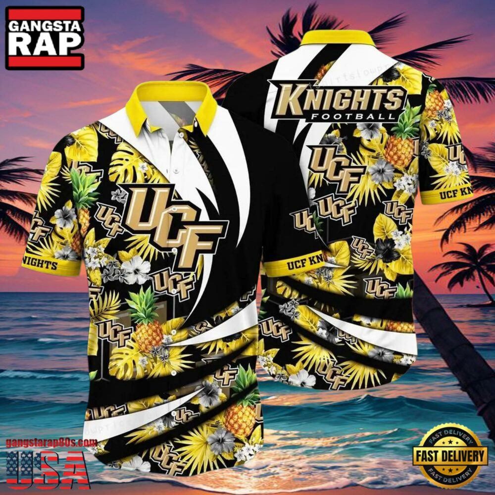NCAA Ucf Knights Flower Hawaiian Shirt 3D Shirt, Ucf Knights Gifts For Her NCAA Ucf Knights Flower Hawaiian Shirt 3D Shirt, Ucf Knights Gifts For Her
