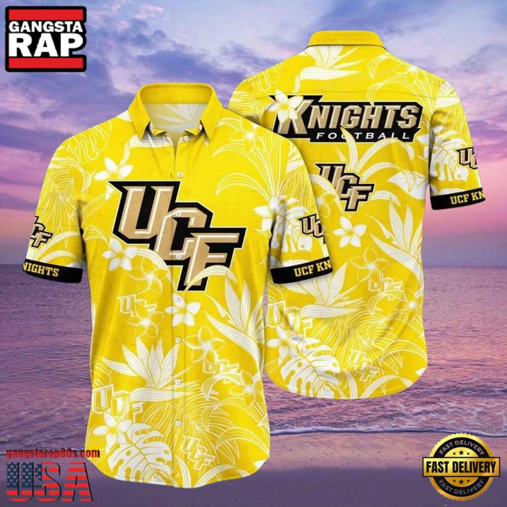 NCAA Ucf Knights Flower Hawaiian Shirt Outfit 3D Shirt, Gifts For Ucf Knights Football Fans