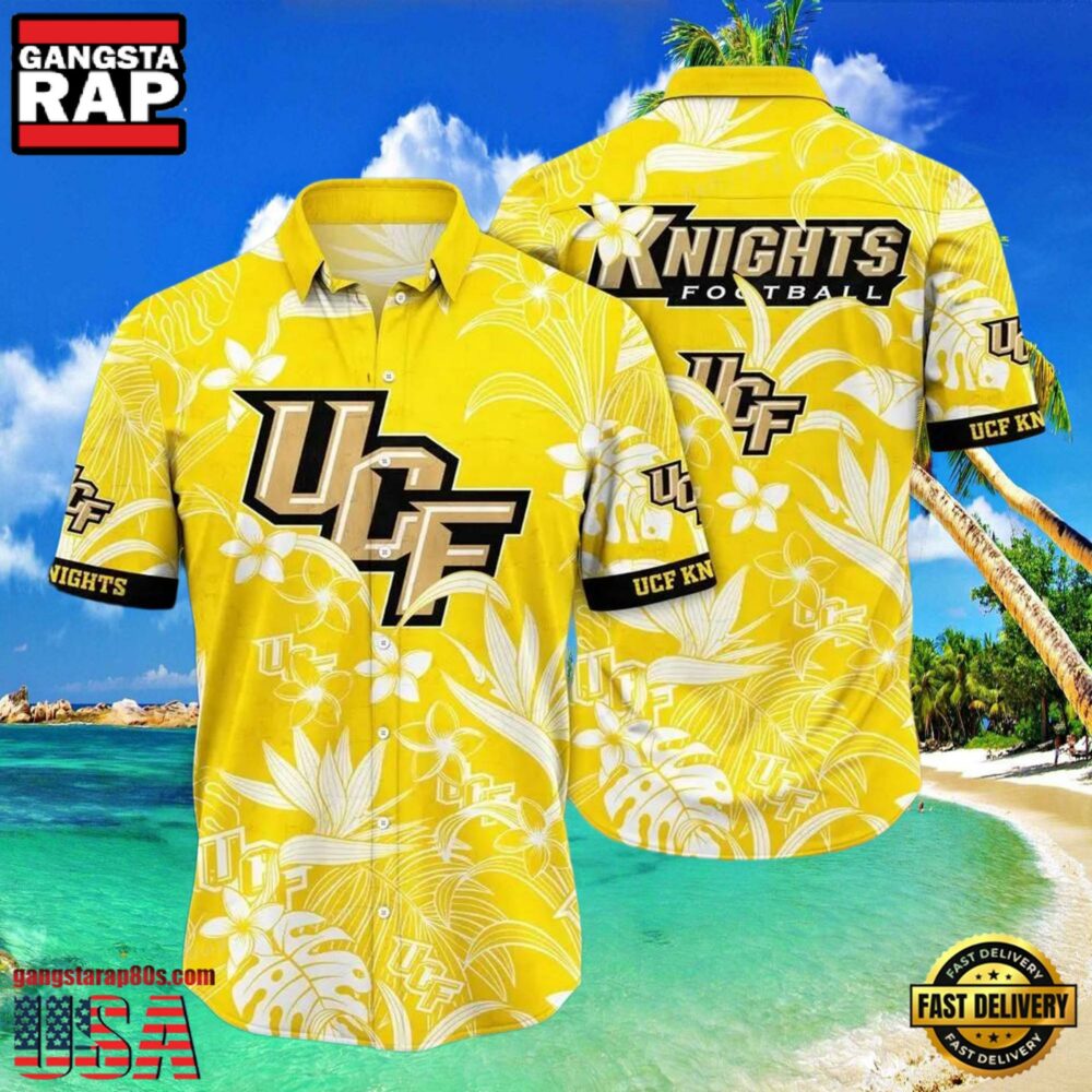 NCAA Ucf Knights Flower Hawaiian Shirt Outfit 3D Shirt, Gifts For Ucf Knights Football Fans