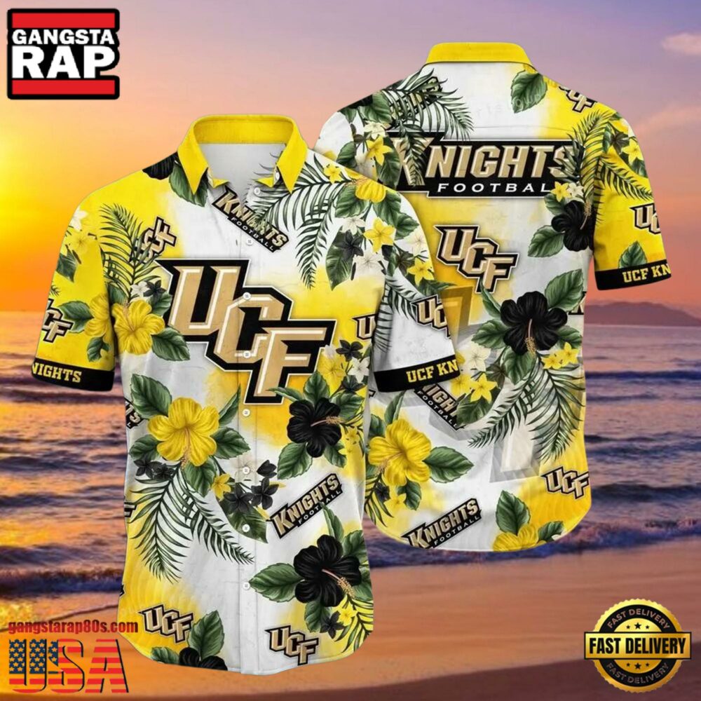 NCAA Ucf Knights Flower Hawaiian Shirt Outfit 3D Shirt, Ucf Knights Football Gifts NCAA Ucf Knights Flower Hawaiian Shirt Outfit 3D Shirt, Ucf Knights Football Gifts