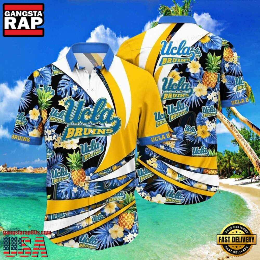 NCAA Ucla Bruins Flower Hawaiian Shirt Outfit 3D Shirt, Ucla Bruins Holiday Gifts.jpgGroup