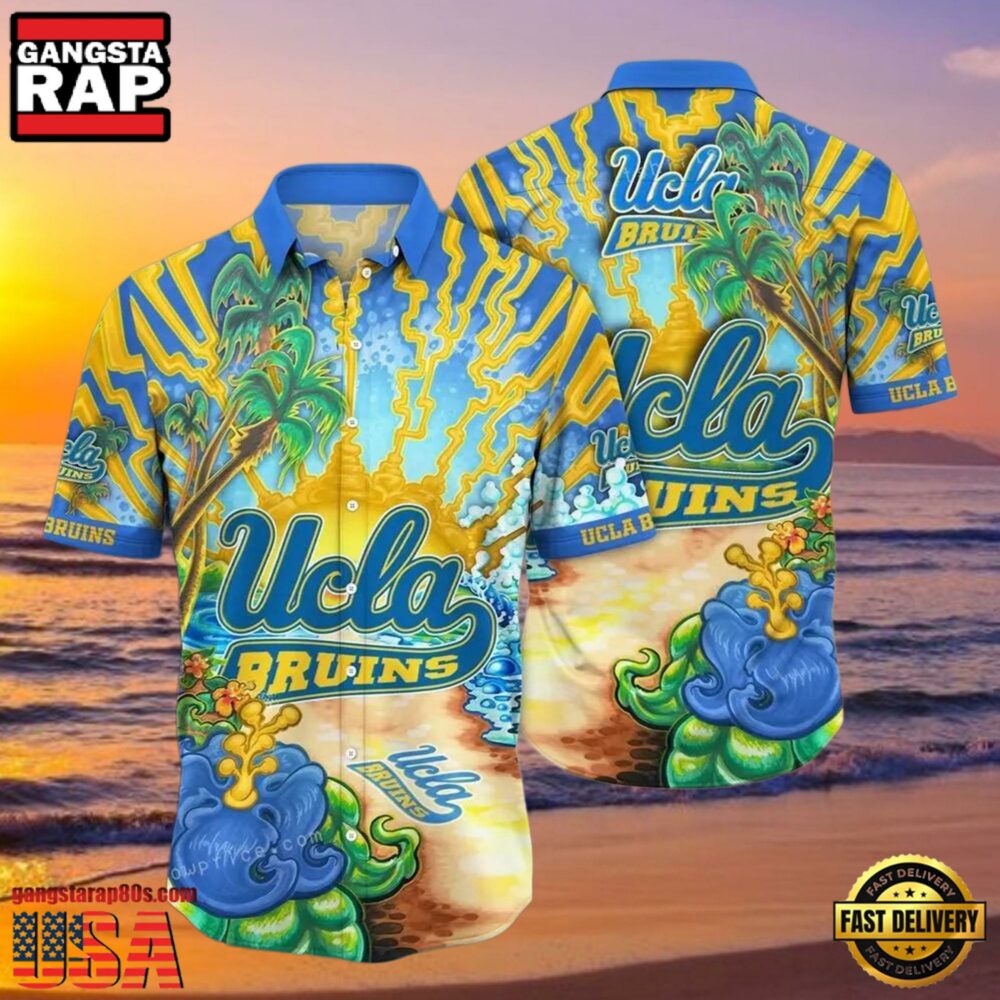 NCAA Ucla Bruins Flower Hawaiian Shirt Outfit 3D Shirt, Unique Ucla Bruins Gifts NCAA Ucla Bruins Flower Hawaiian Shirt Outfit 3D Shirt, Unique Ucla Bruins Gifts