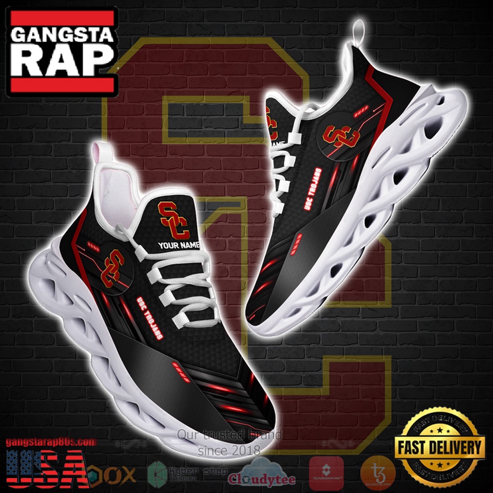 NCAA Usc Trojans Custom Name Clunky Unique Design Max Soul Shoes Running Sneakers