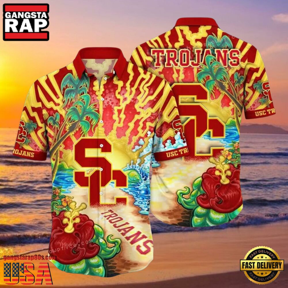 NCAA Usc Trojans Flower Hawaiian Shirt 3D Shirt, Personalized Usc Trojans Gifts NCAA Usc Trojans Flower Hawaiian Shirt 3D Shirt, Personalized Usc Trojans Gifts