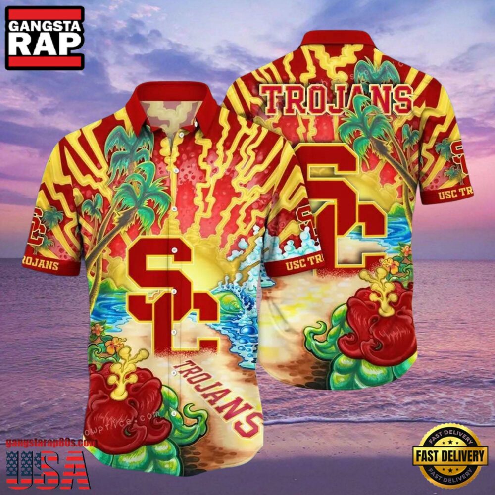 NCAA Usc Trojans Flower Hawaiian Shirt 3D Shirt, Personalized Usc Trojans Gifts.jpgGroup