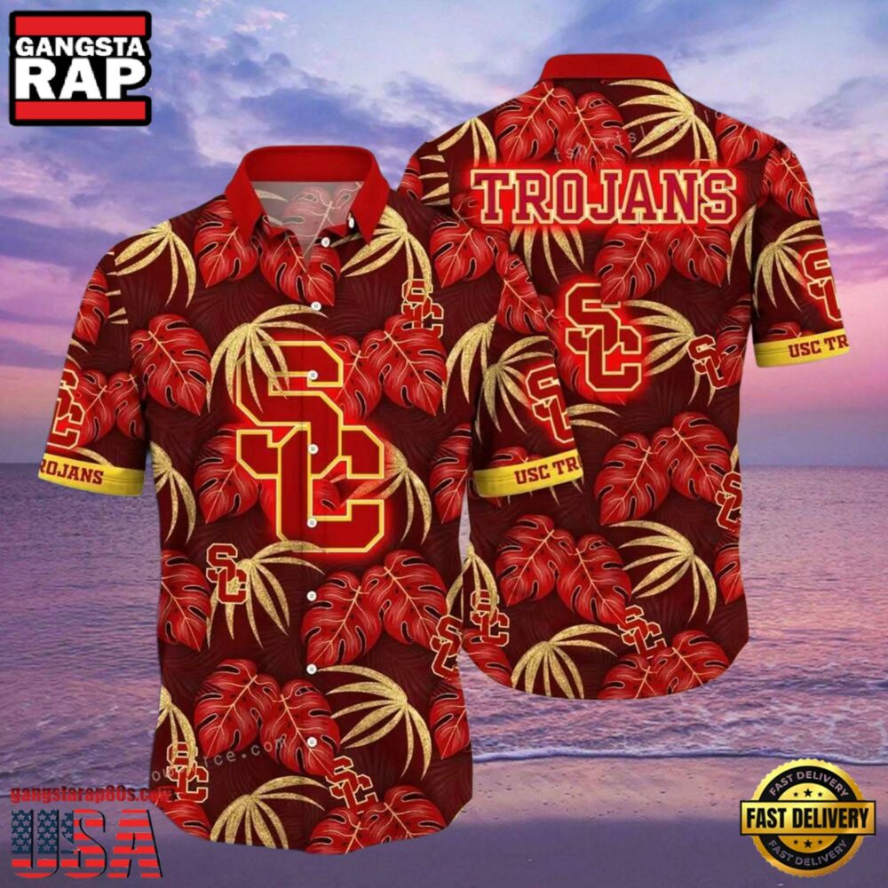 NCAA Usc Trojans Flower Hawaiian Shirt Outfit 3D Shirt, Personalized Usc Trojans Gifts.jpgGroup
