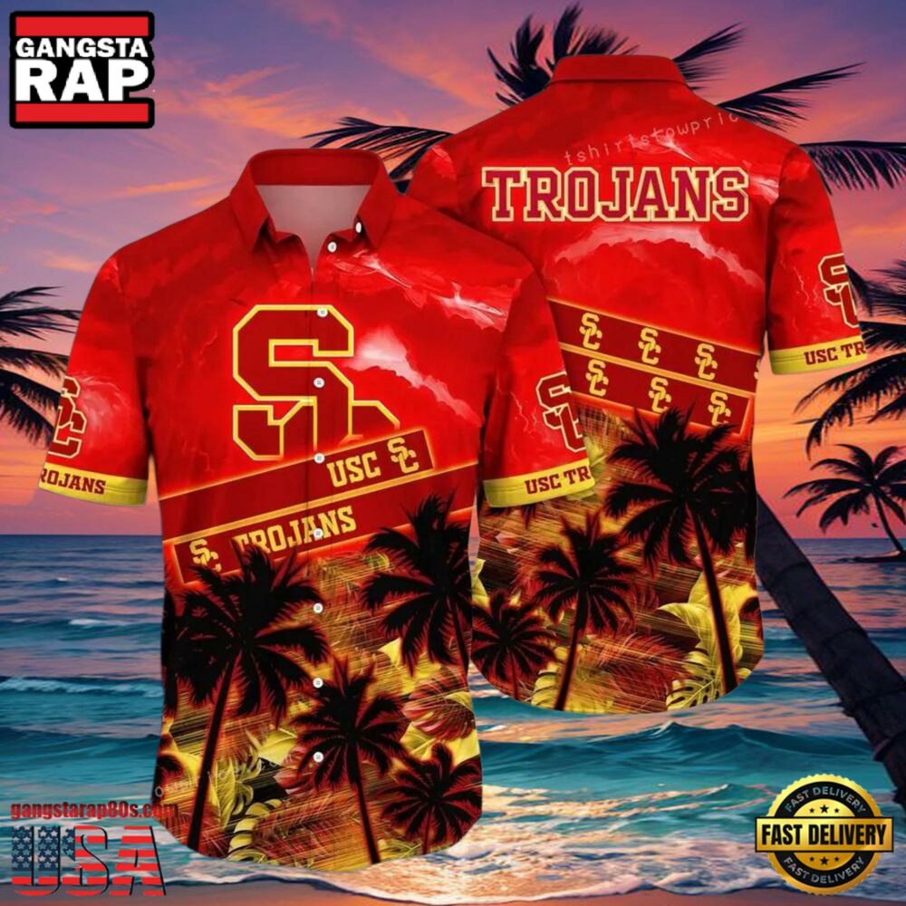 NCAA Usc Trojans Flower Hawaiian Shirt Outfit 3D Shirt, Unique Usc Trojans Football Gifts NCAA Usc Trojans Flower Hawaiian Shirt Outfit 3D Shirt, Unique Usc Trojans Football Gifts
