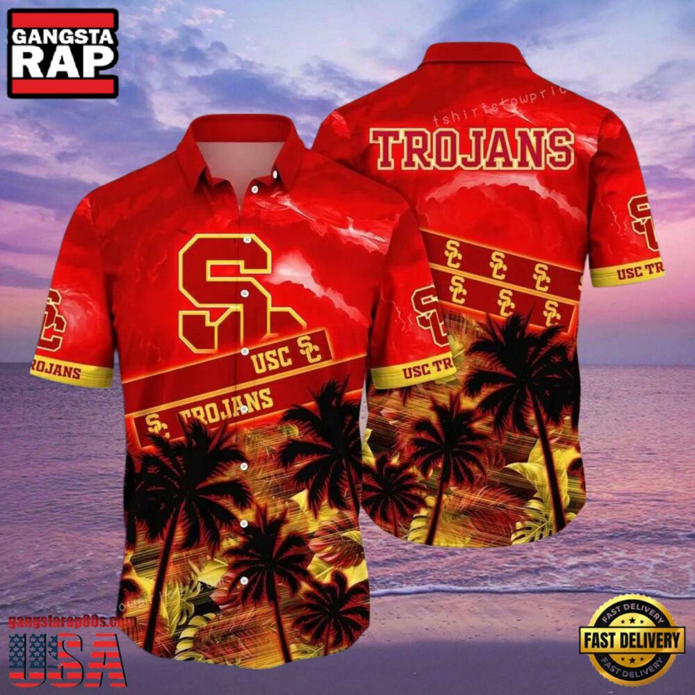 NCAA Usc Trojans Flower Hawaiian Shirt Outfit 3D Shirt, Unique Usc Trojans Football Gifts.jpgGroup