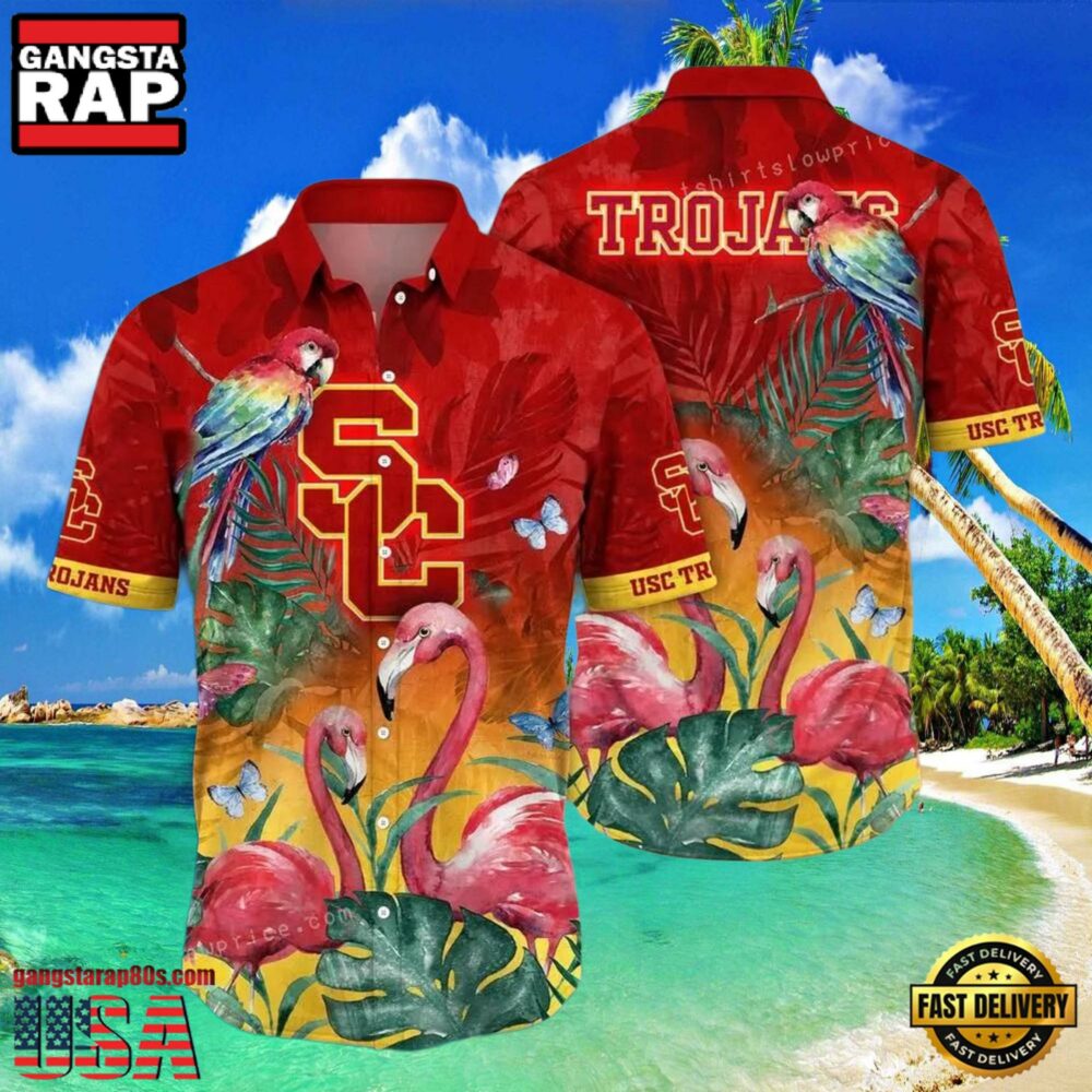 NCAA Usc Trojans Flower Hawaiian Shirt Outfit 3D Shirt, Usc Trojans Gift Ideas.jpgGroup