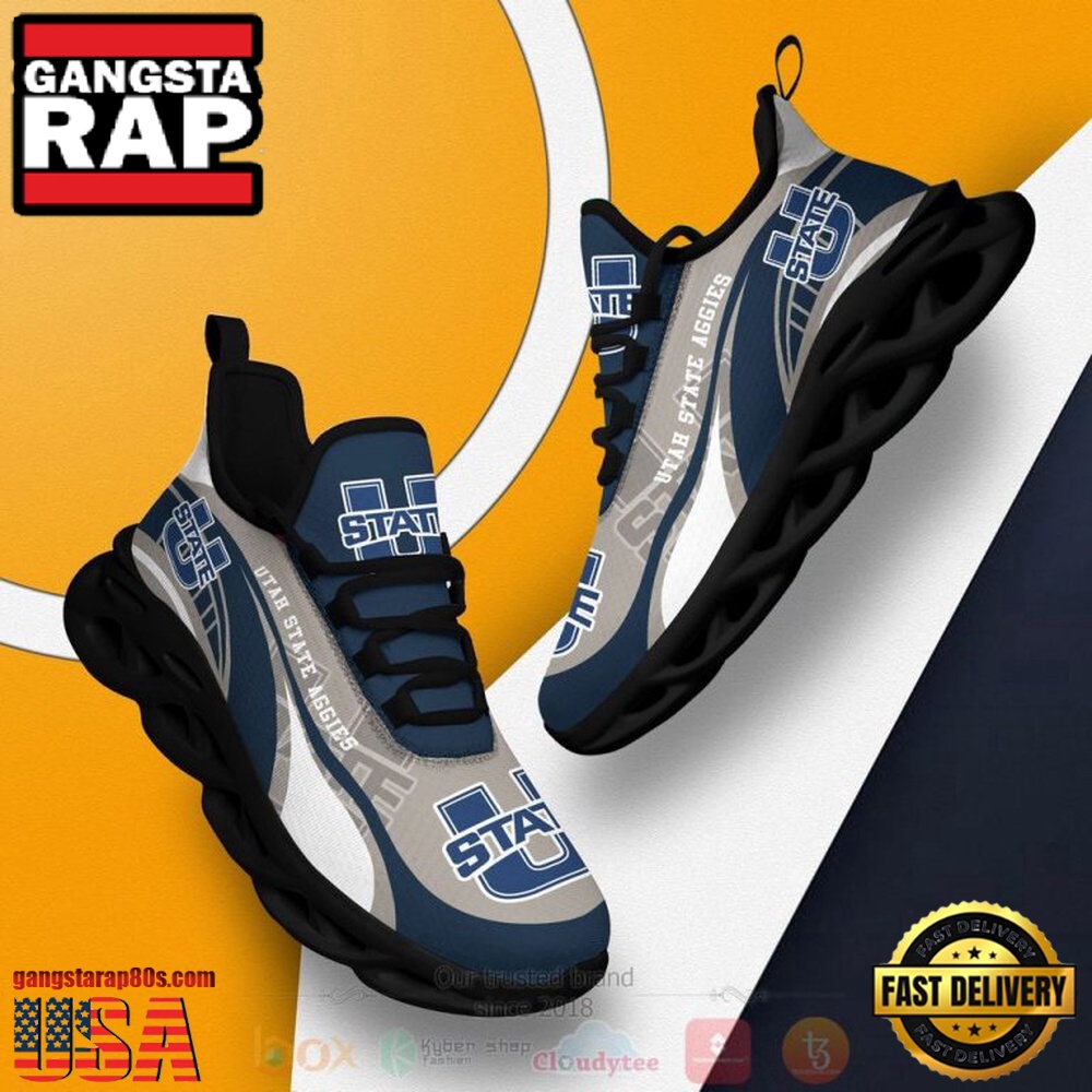 NCAA Utah State Aggies Football Clunky Unique Design Max Soul Shoes Running Sneakers NCAA Utah State Aggies Football Clunky Unique Design Max Soul Shoes Running Sneakers