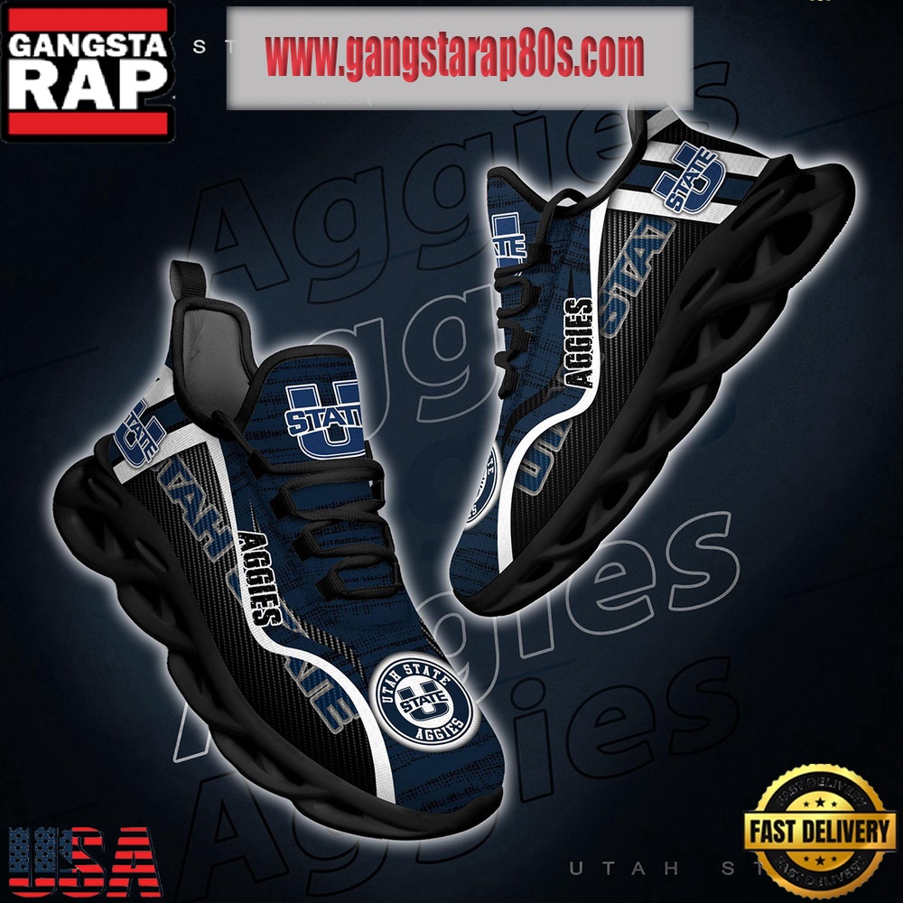 NCAA Utah State Aggies New Design Max Soul Shoes Running Sneakers NCAA Utah State Aggies New Design Max Soul Shoes Running Sneakers